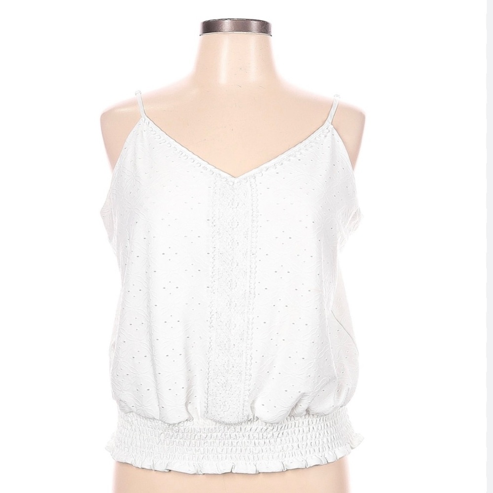 White House Black Market Sleeveless white blouse